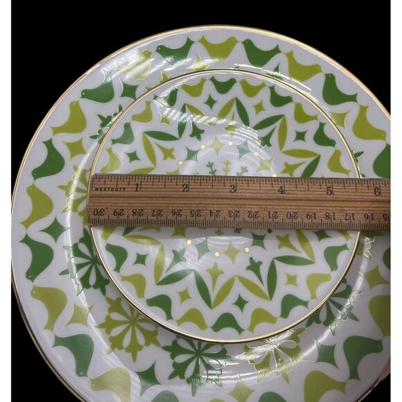 8-Piece Kate Spade NY Luncheon & Tidbit / Appetizer Plates Set Holly Heights - Picture 2 of 11